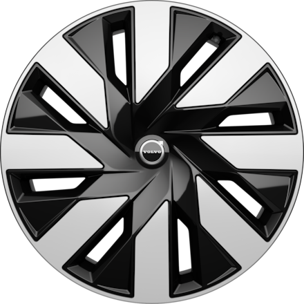 Silver and black multi-spoke rim icon with intricate geometric design.