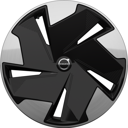 Icon of a silver and black multi-spoke rim, featuring a modern, angular design.