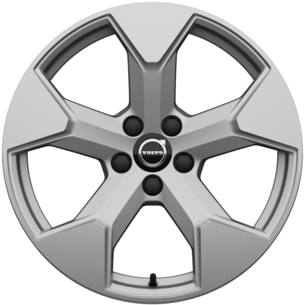 Silver multi-spoke rim icon for a Volvo car, showing a five-spoke design against a plain background.