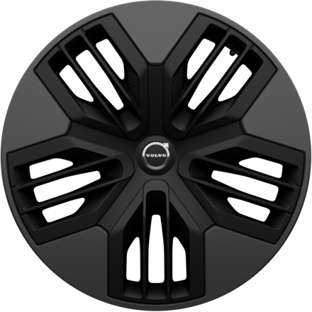 Black multi-spoke rim icon, designed with geometric cutouts, displayed on a plain background.