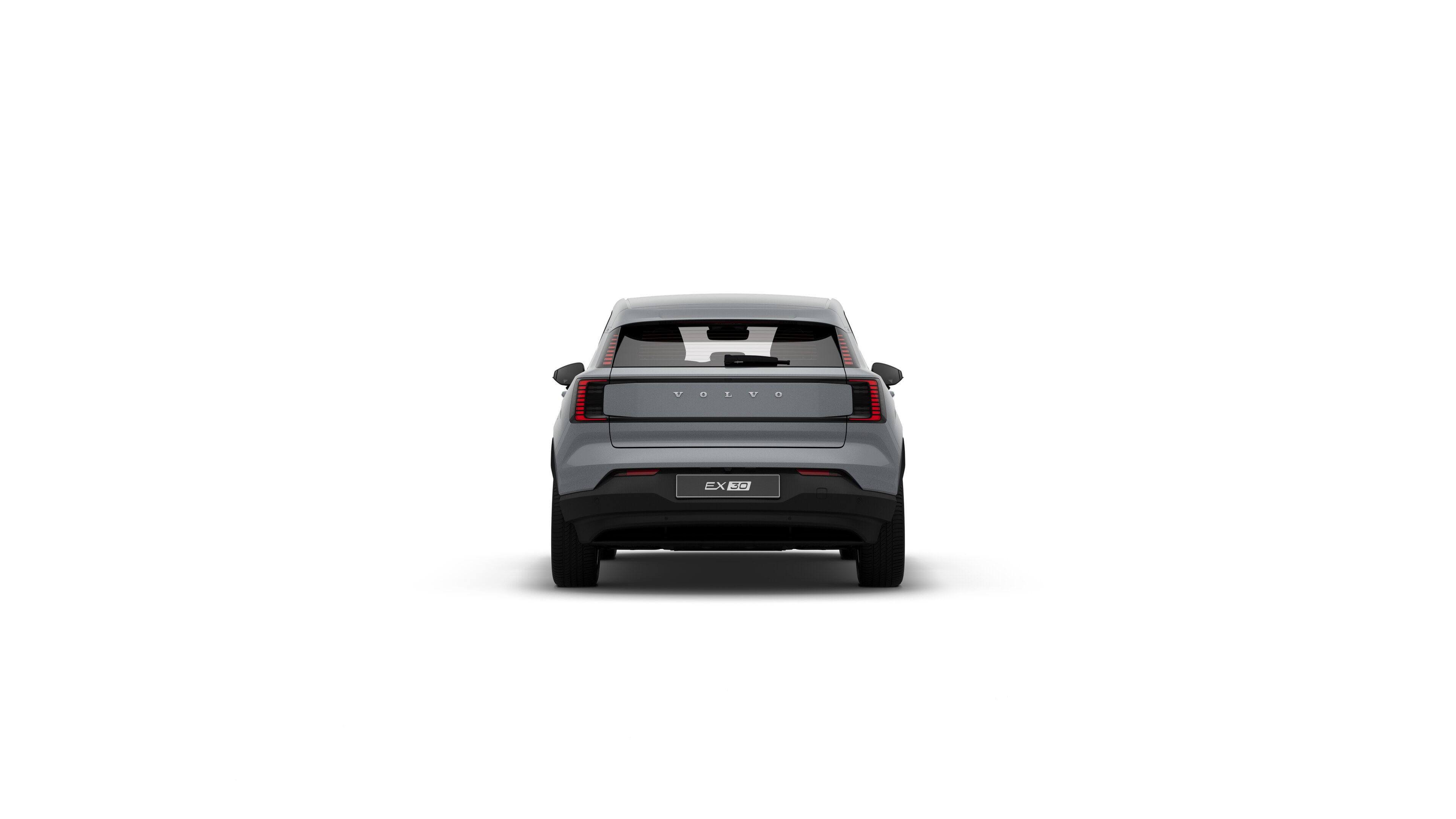 Volvo car rear view in a plain studio background.