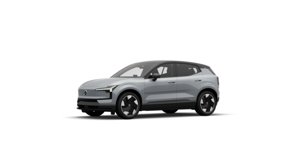 Volvo-auton kolmen neljänneksen näkymä ulkopuolelta tavallisella studiotaustalla.