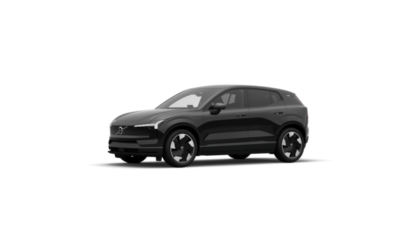Volvo-auton kolmen neljänneksen näkymä ulkopuolelta tavallisella studiotaustalla.