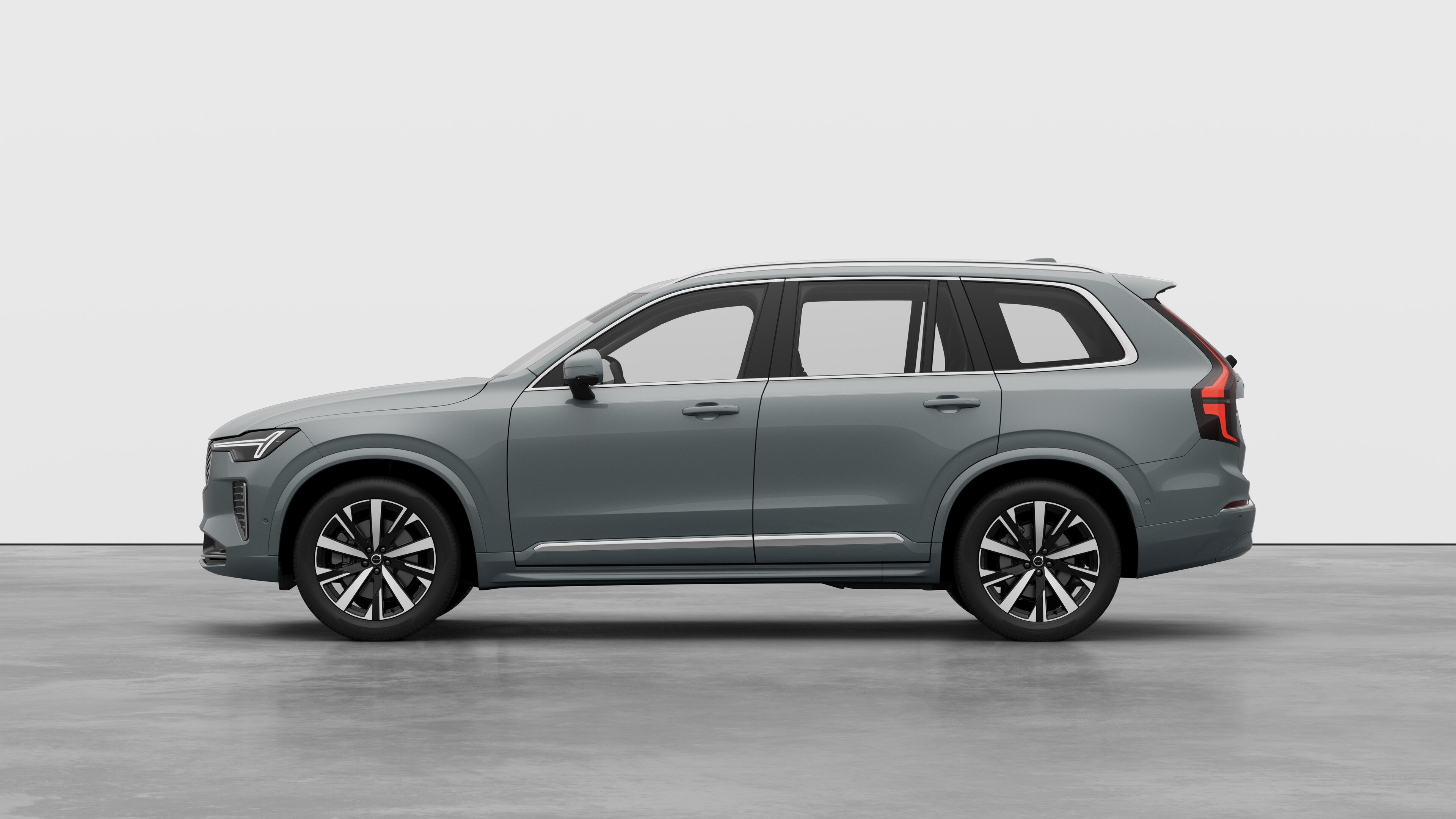 Volvo car in side view against a plain studio background. No additional details or identifiers are present.