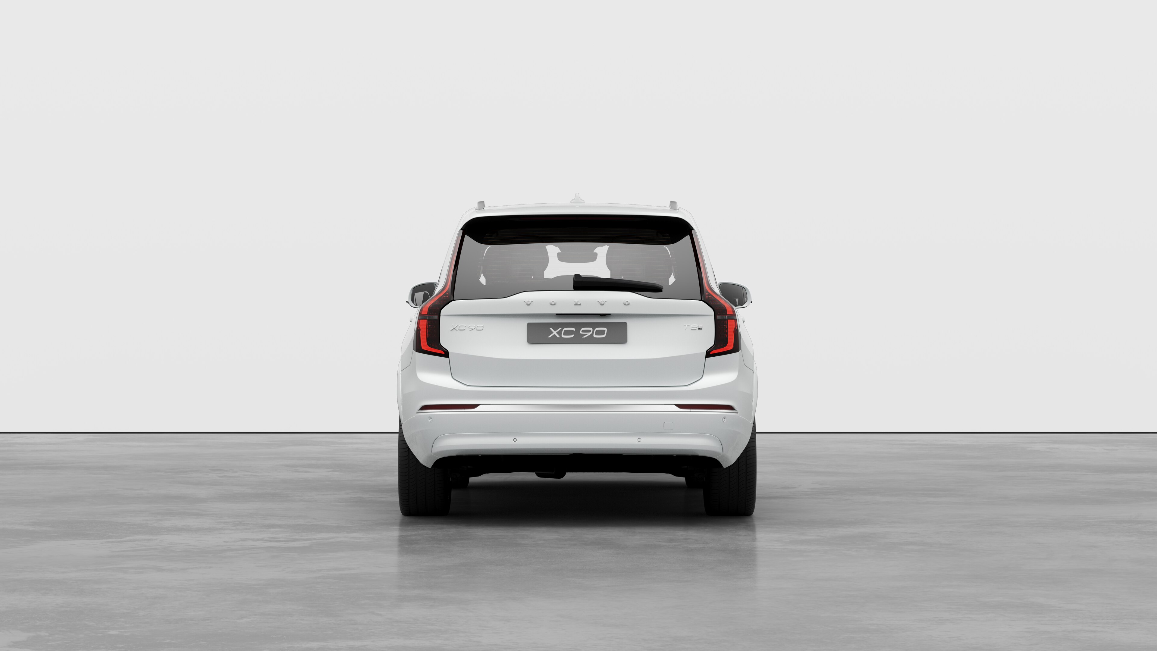 Volvo car rear view against a plain studio background.