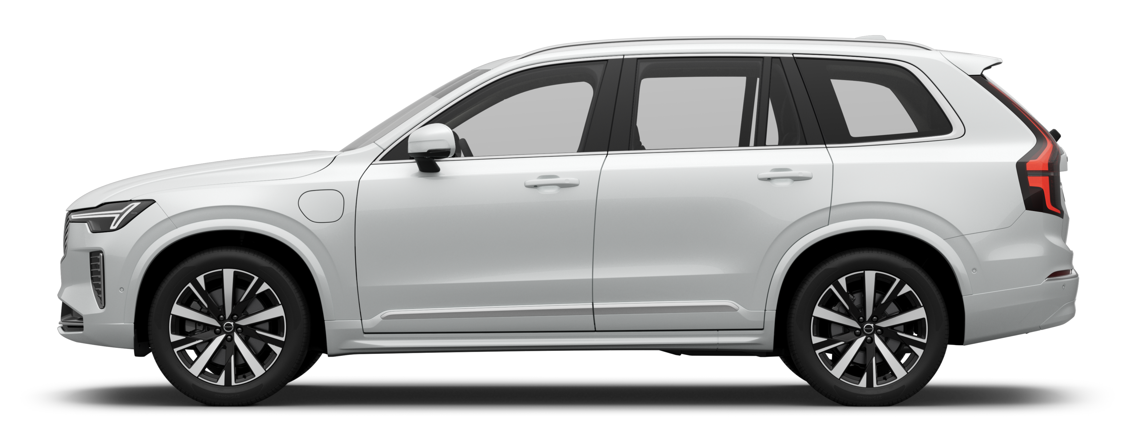 มุมมองด้านข้างของ XC90 ปลั๊กอินไฮบริด