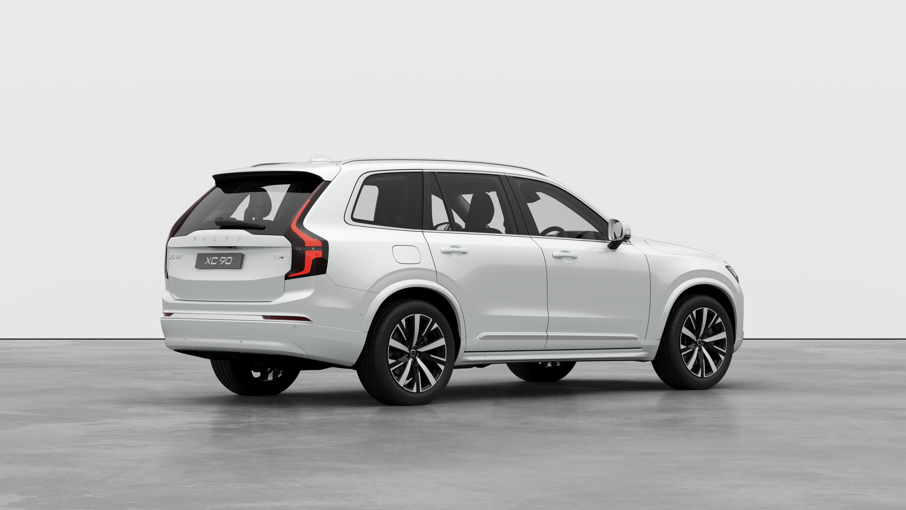 Volvo car rear three-quarter view on plain studio background.