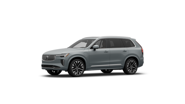 Volvo car exterior three-quarter view in a plain studio background.