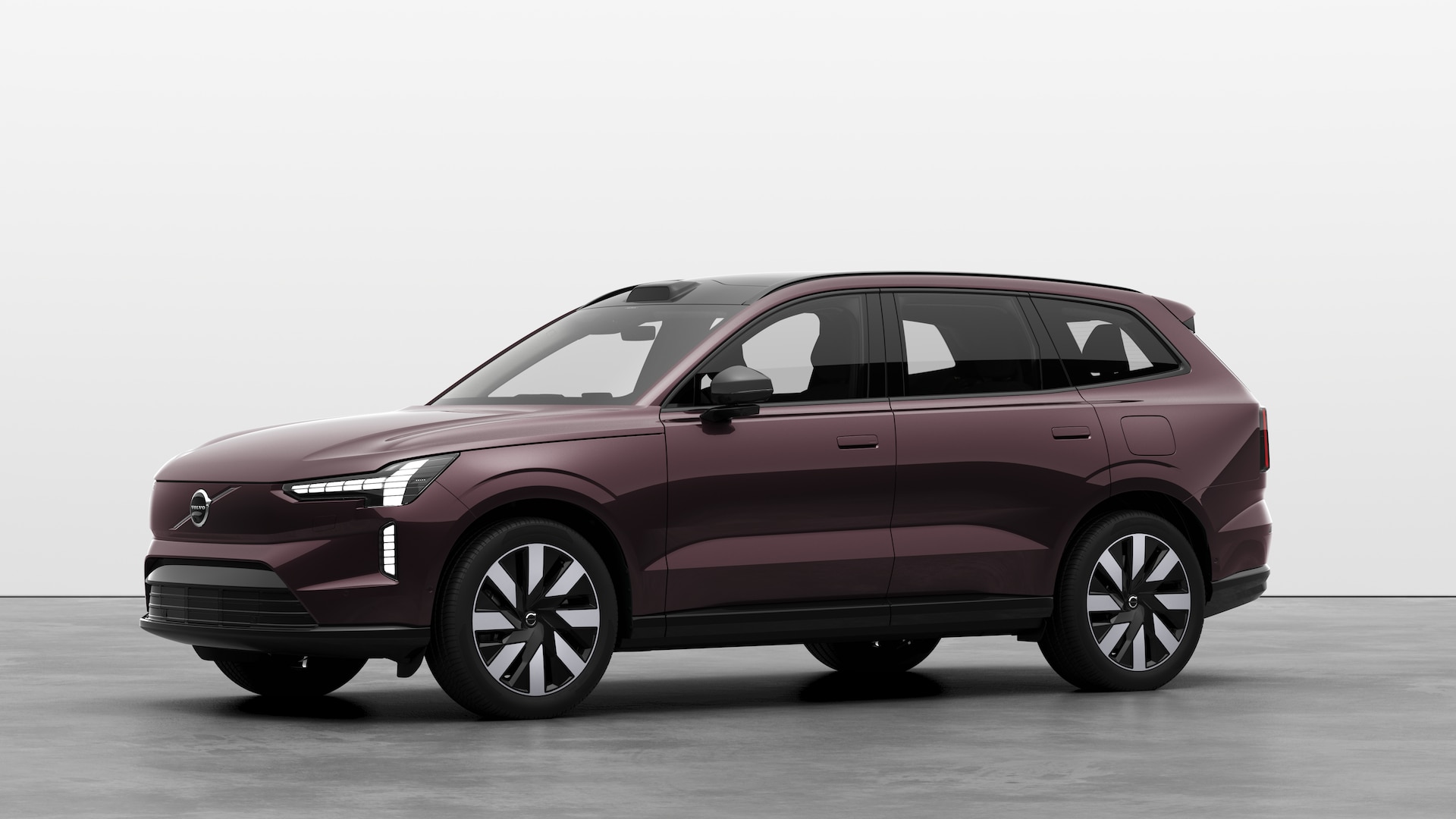 Volvo EX90 Pure electric Mulberry Red