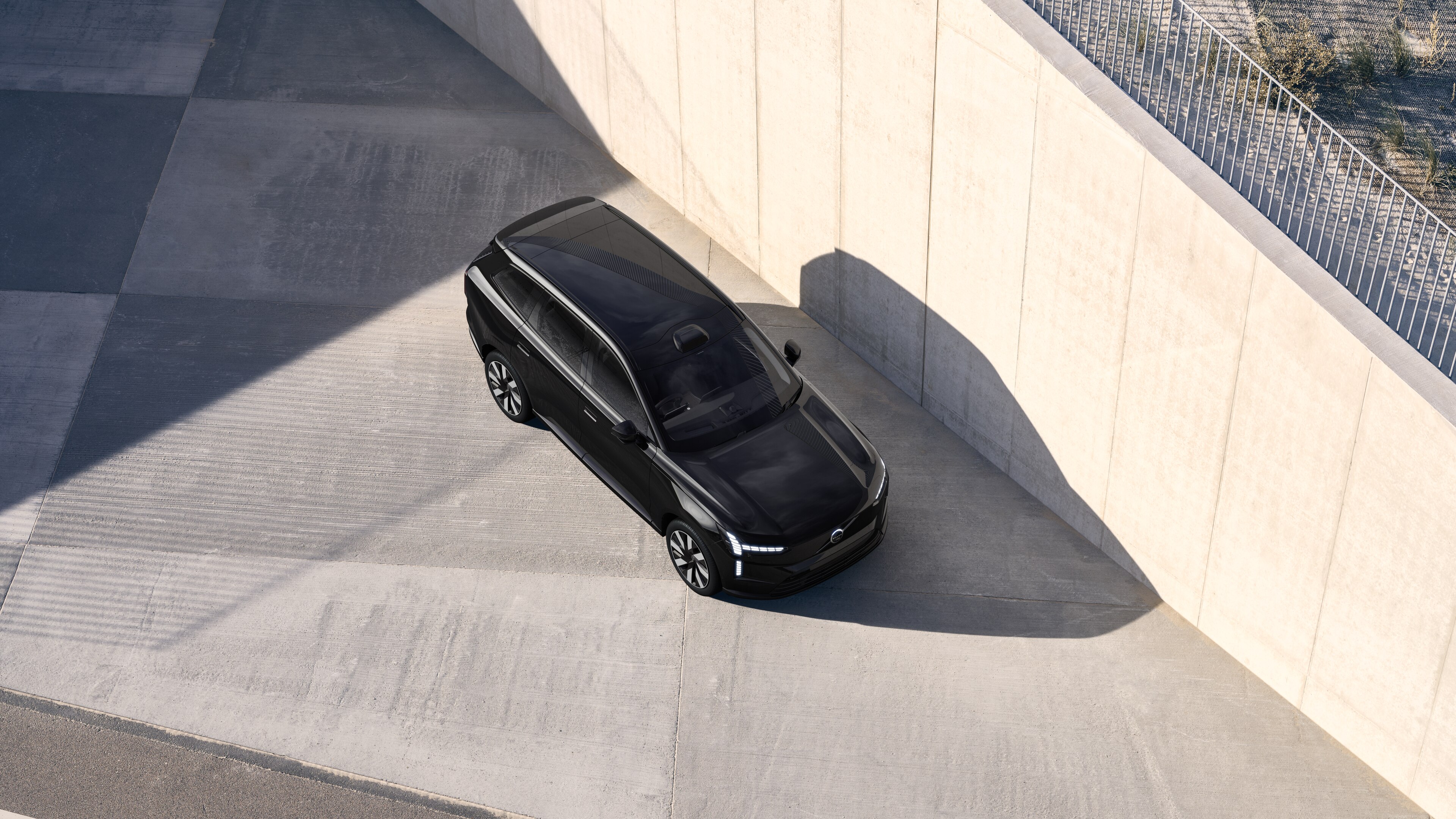 Volvo car exterior shown from above in plain studio background.