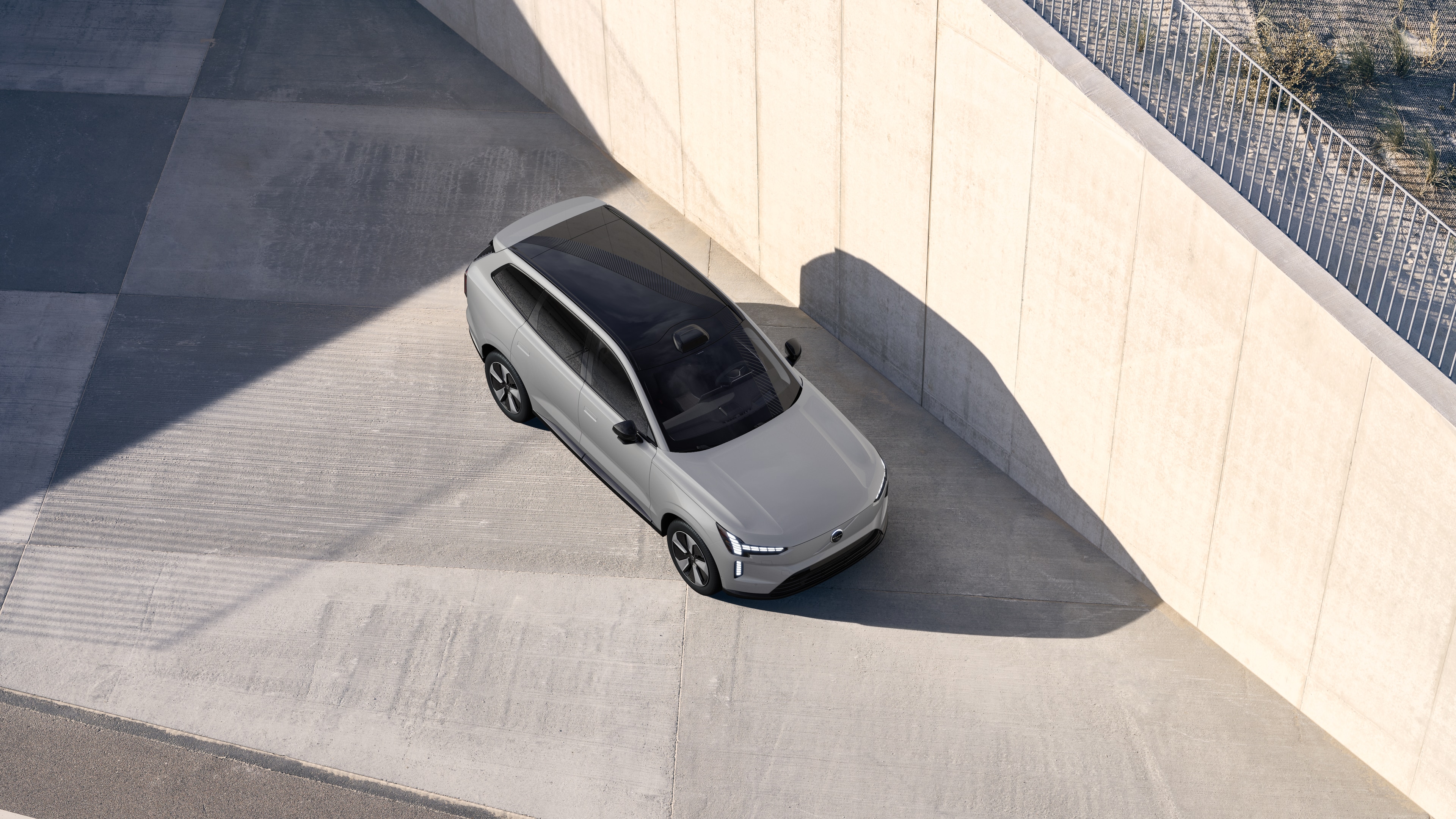 Volvo car exterior shown from above in plain studio background.