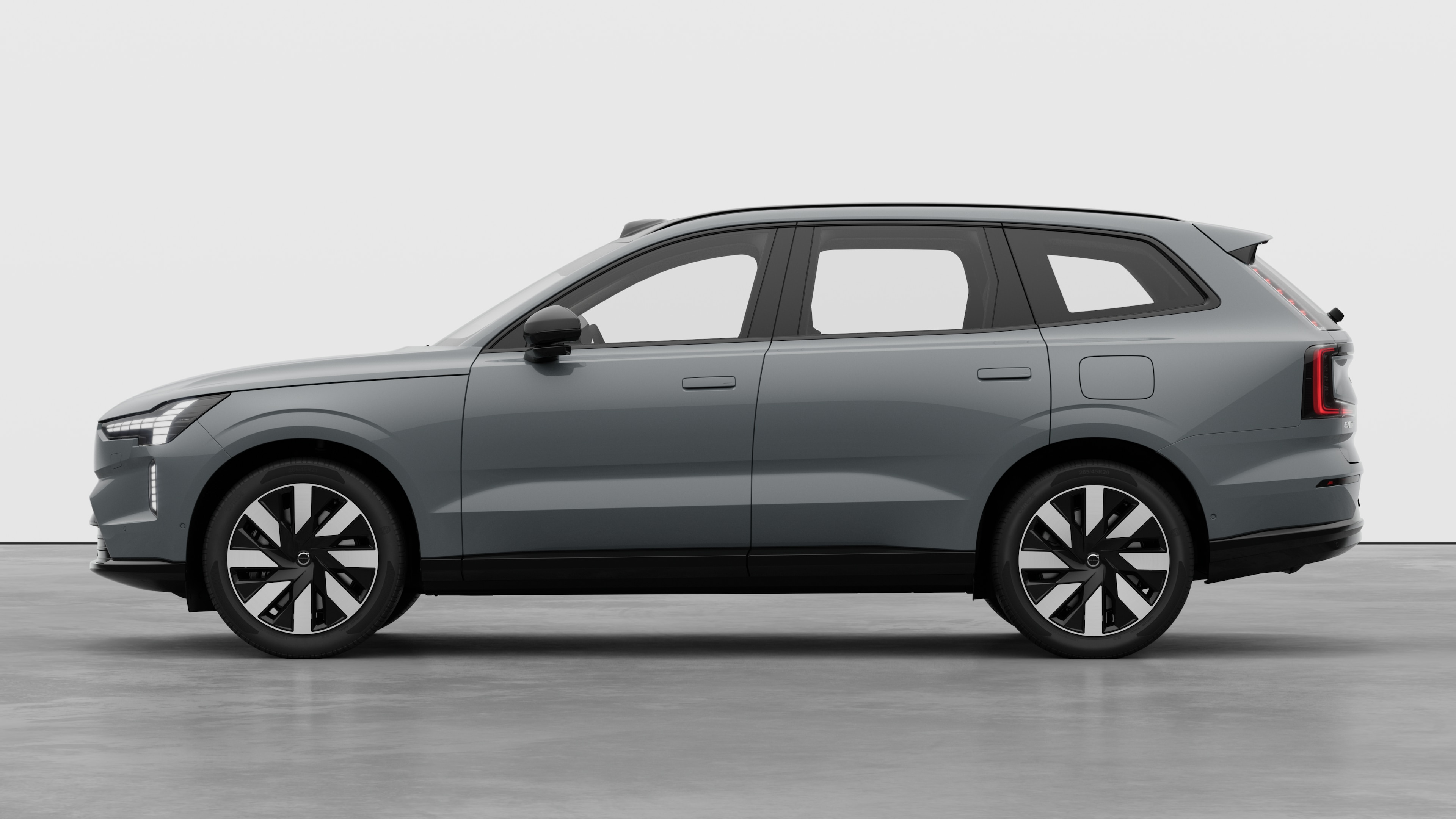 Volvo car in side view against a plain studio background. No additional details or identifiers are present.
