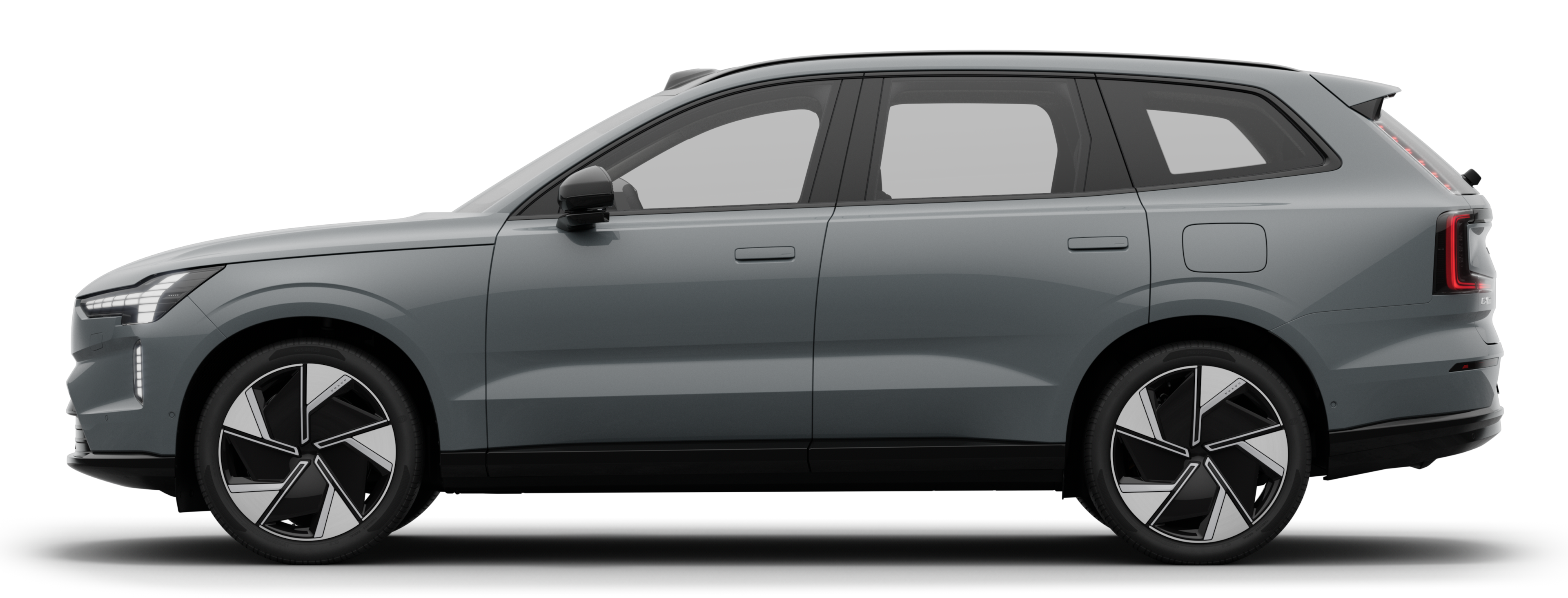 Uma vista lateral de um EX90 Elétrico