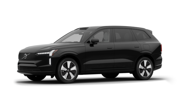 Volvo car exterior in three-quarter view, plain studio background.