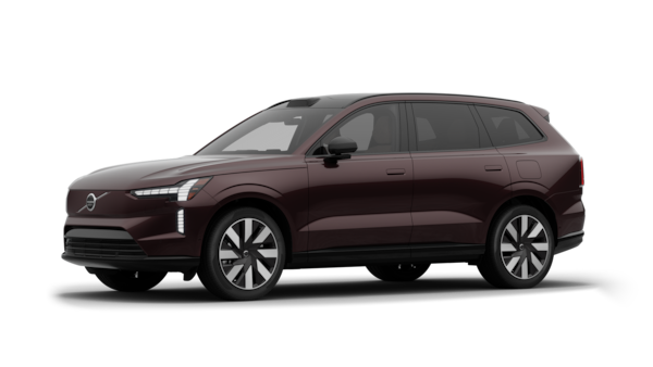 Volvo car exterior in three-quarter view, plain studio background.