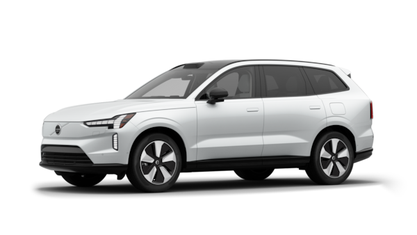 Volvo car exterior in three-quarter view, plain studio background.
