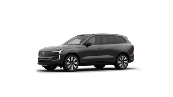 Volvo car exterior three-quarter view in a plain studio background.