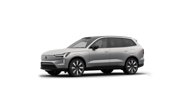 Volvo car exterior three-quarter view in a plain studio background.