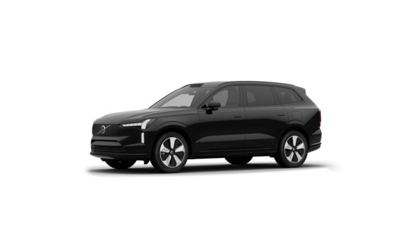 Volvo-auton kolmen neljänneksen näkymä ulkopuolelta tavallisella studiotaustalla.