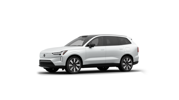 Volvo car exterior three-quarter view in a plain studio background.