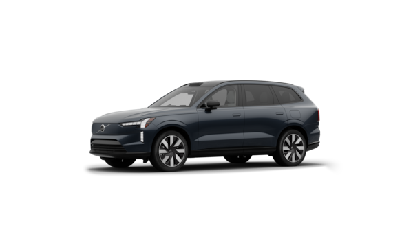 Volvo car exterior three-quarter view in a plain studio background.