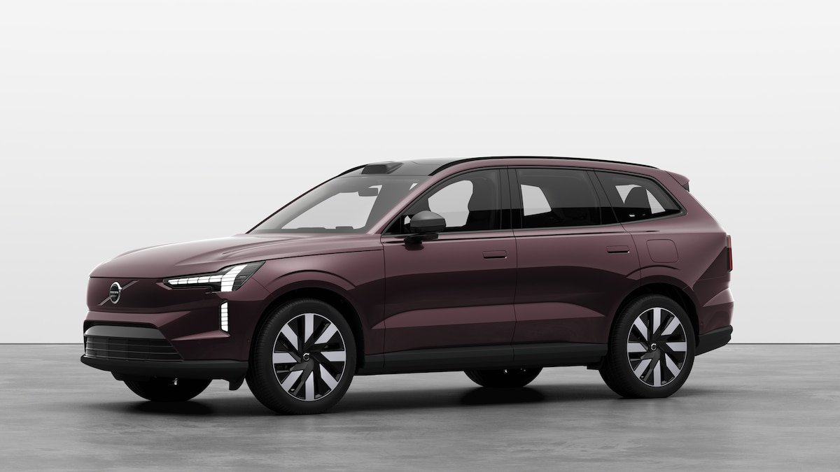 Volvo EX90 Pure electric Mulberry Red