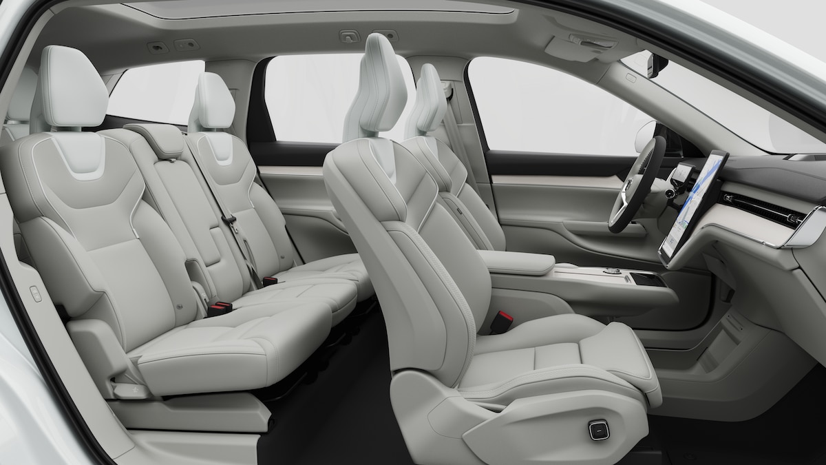 Volvo EX90 Pure electric Geventileerde Dawn Nordico in Dawn-interieur