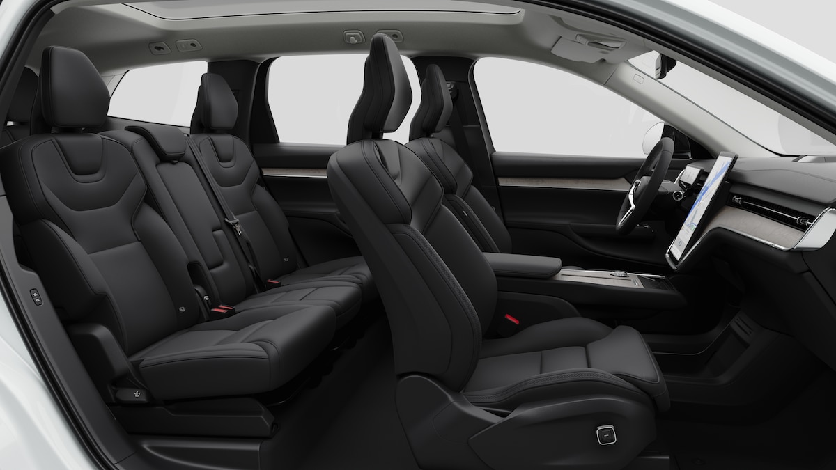 Volvo EX90 Pure electric Geventileerd Charcoal Nordico in Charcoal interieur