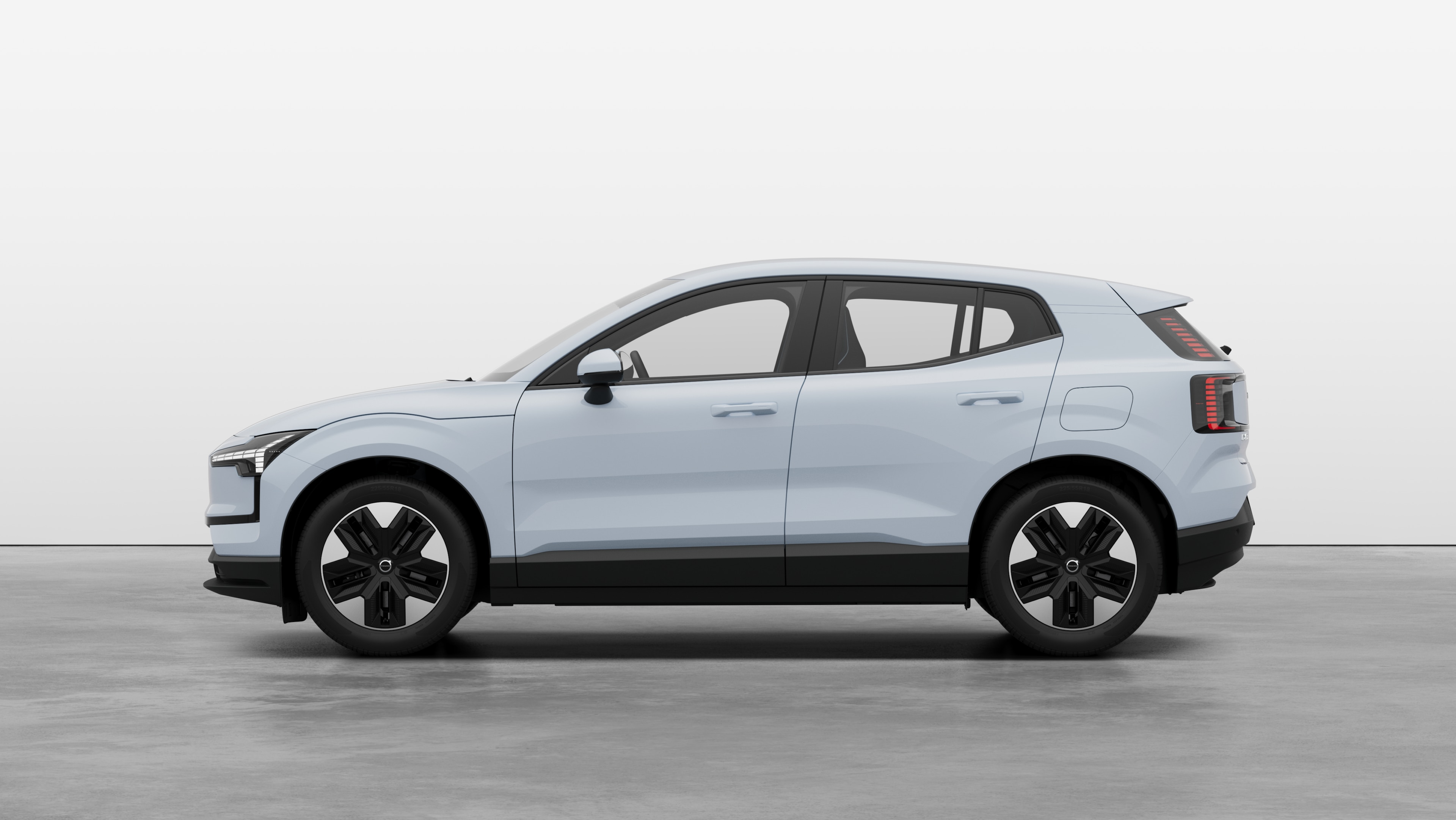 Volvo car in side view against a plain studio background. No additional details or identifiers are present.