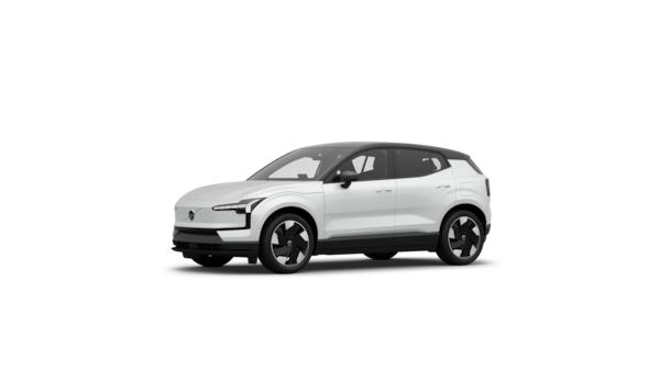 Volvo-auton kolmen neljänneksen näkymä ulkopuolelta tavallisella studiotaustalla.