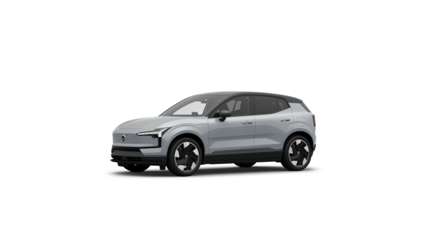 Volvo-auton kolmen neljänneksen näkymä ulkopuolelta tavallisella studiotaustalla.