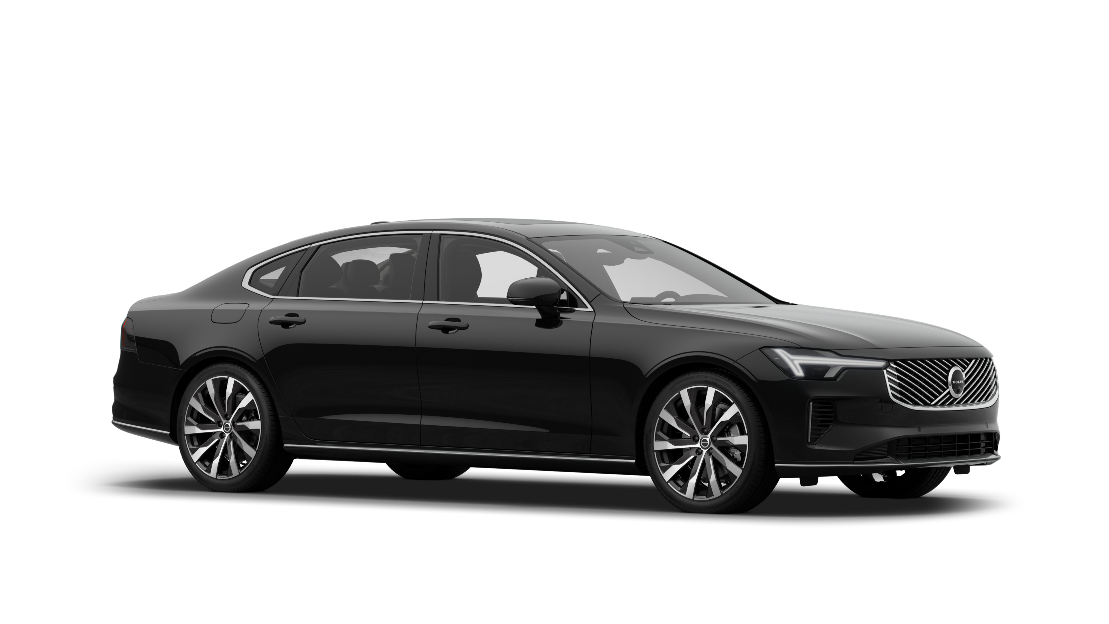 Volvo car exterior, three-quarter view in a plain studio background.