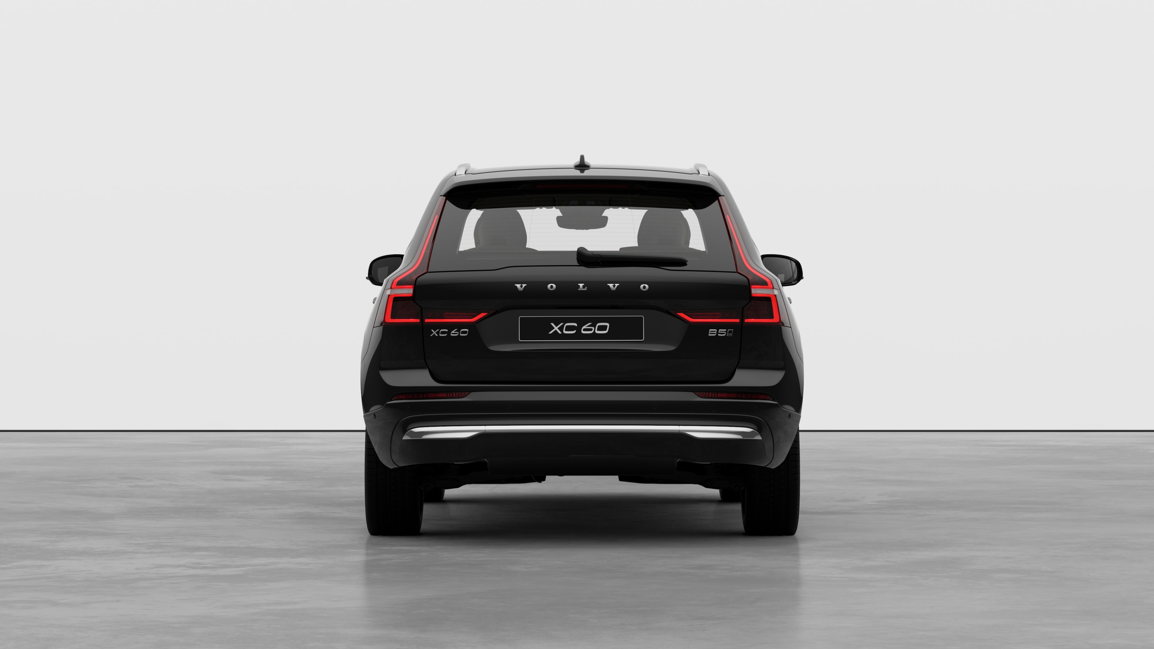 Volvo car rear view against a plain studio background.
