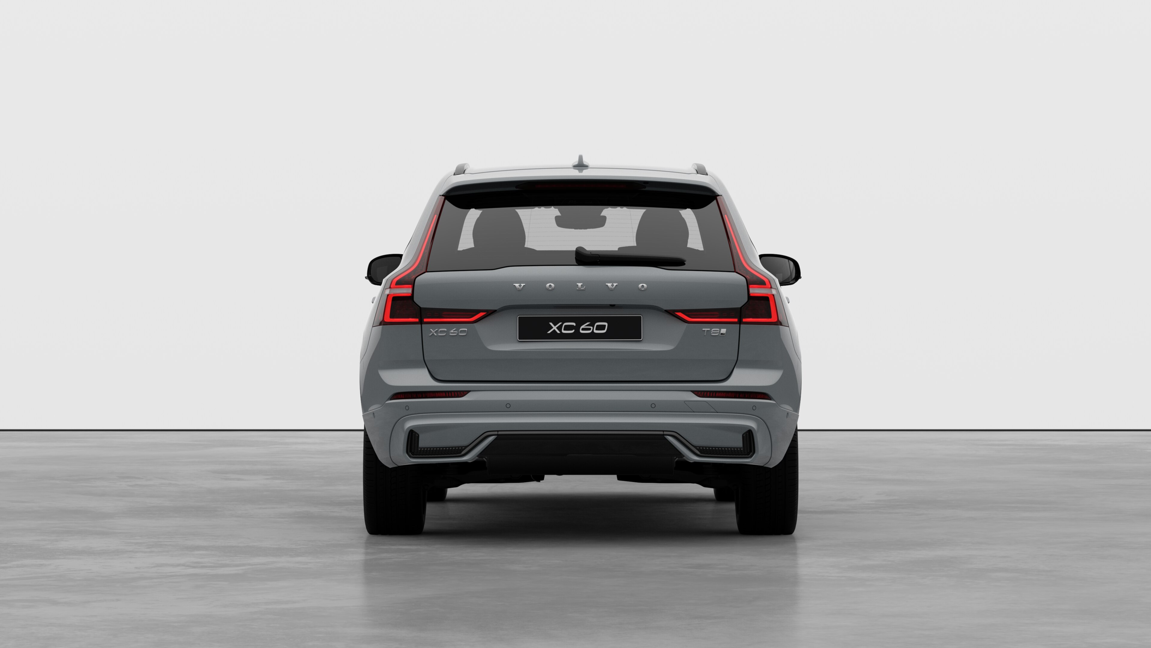 Volvo car rear view against a plain studio background.