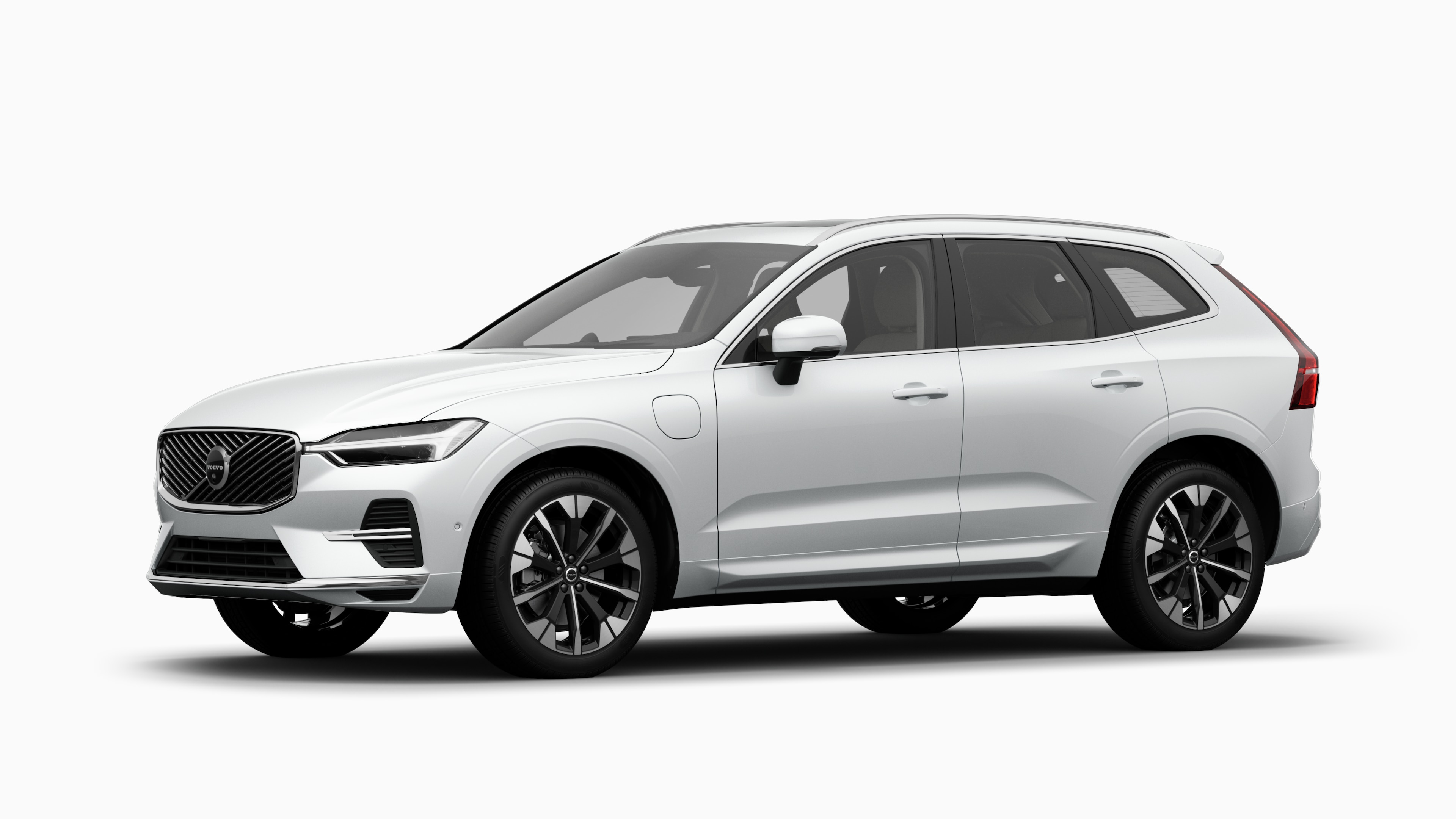 볼보 자동차 외관, 3/4 뷰, 일반 스튜디오 배경.