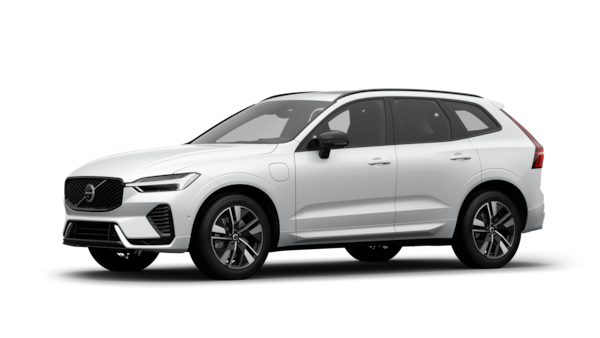Το εξωτερικό ενός αυτοκινήτου Volvo σε προβολή τριών τετάρτων, σε απλό φόντο στούντιο.