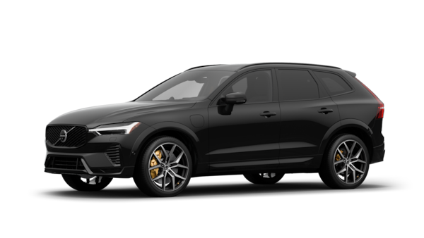 Volvo car exterior in three-quarter view, plain studio background.