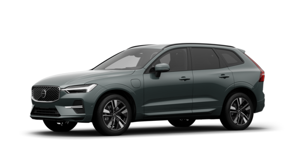 Exterior do automóvel Volvo com vista de três quartos, fundo de estúdio simples.