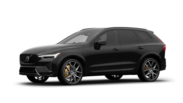 Volvo car exterior in three-quarter view, plain studio background.