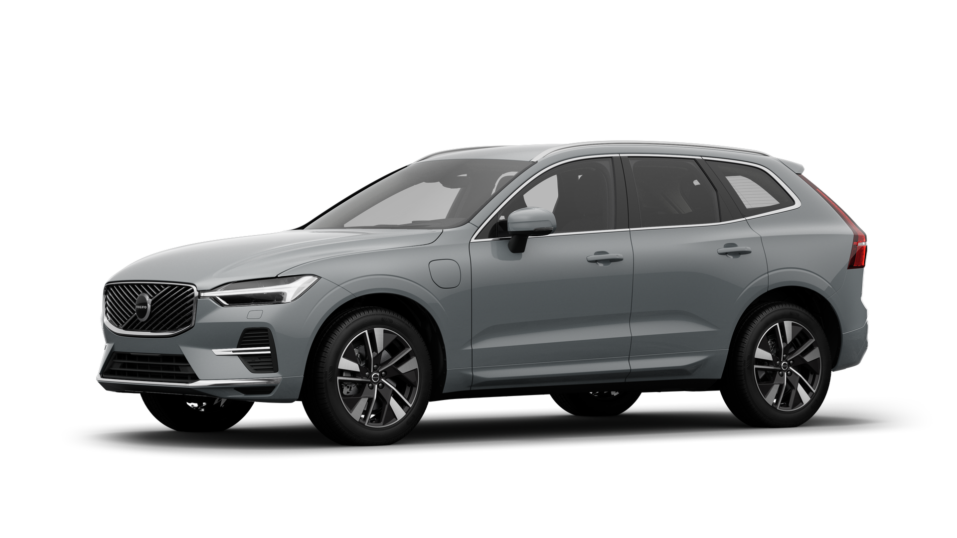 Volvo-eksteriør i trekvart visning, vanlig studiobakgrunn.