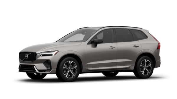 Volvo car exterior in three-quarter view, plain studio background.