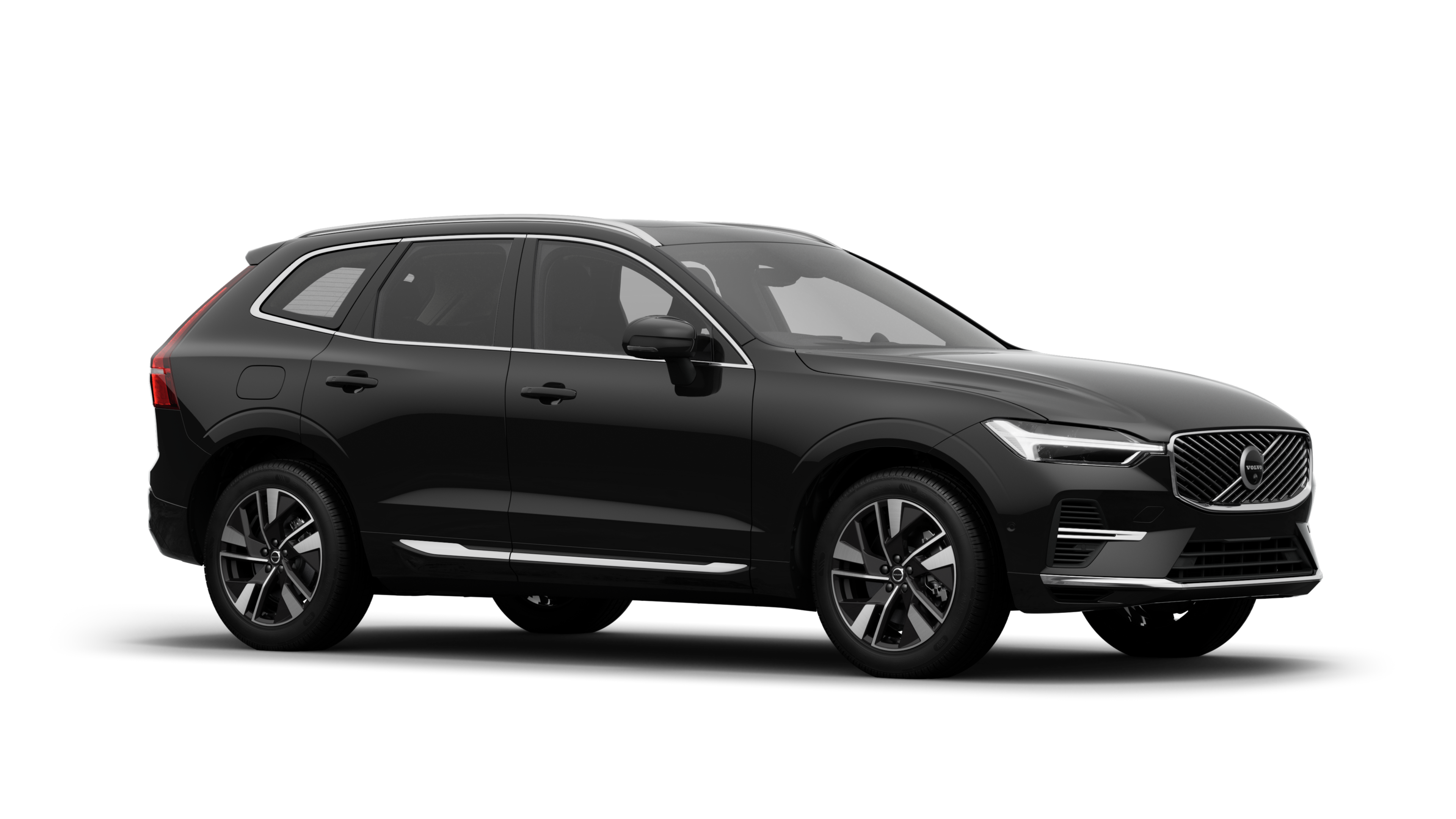 Volvo car exterior, three-quarter view in a plain studio background.