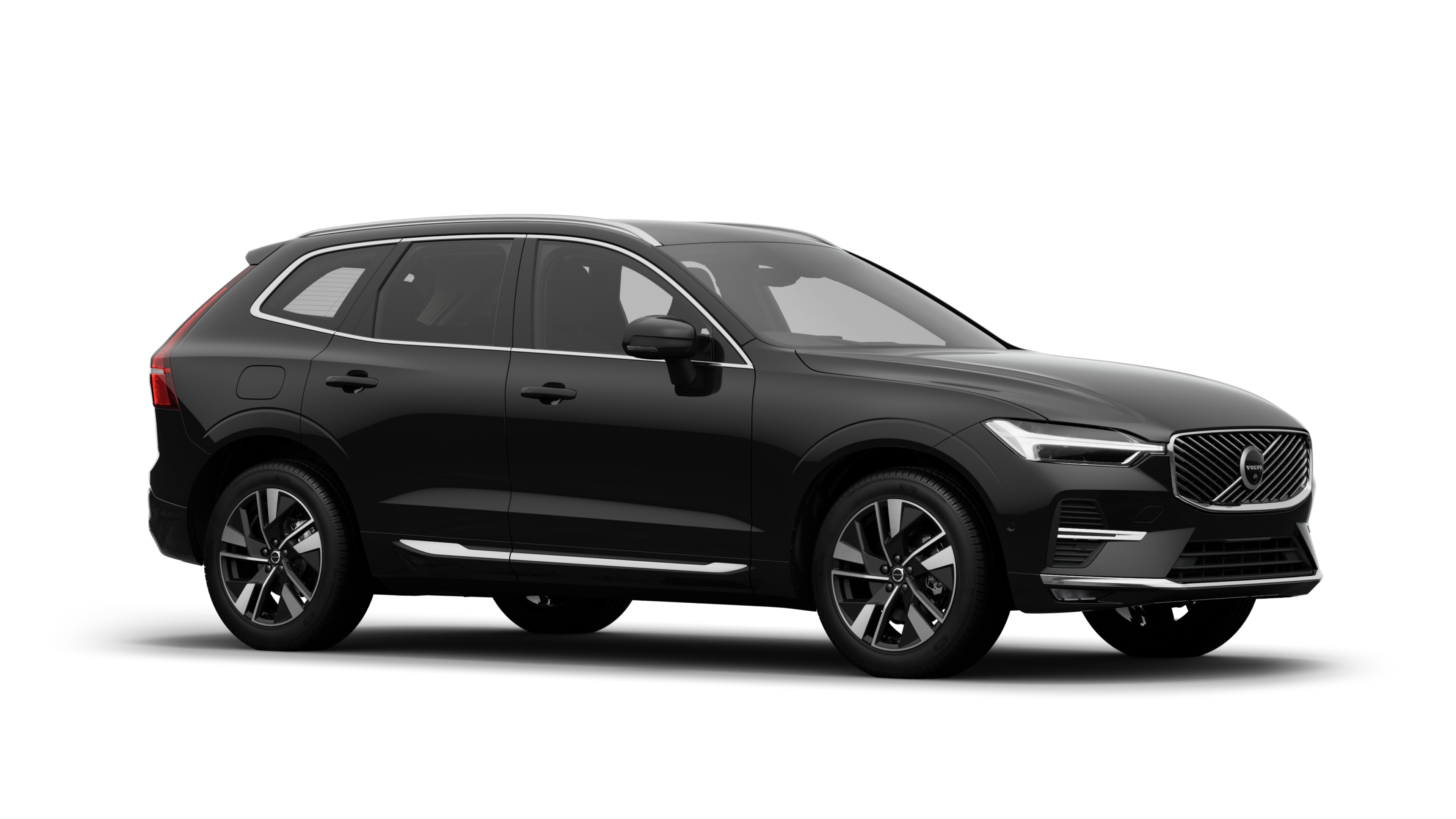 Volvo car exterior, three-quarter view in a plain studio background.