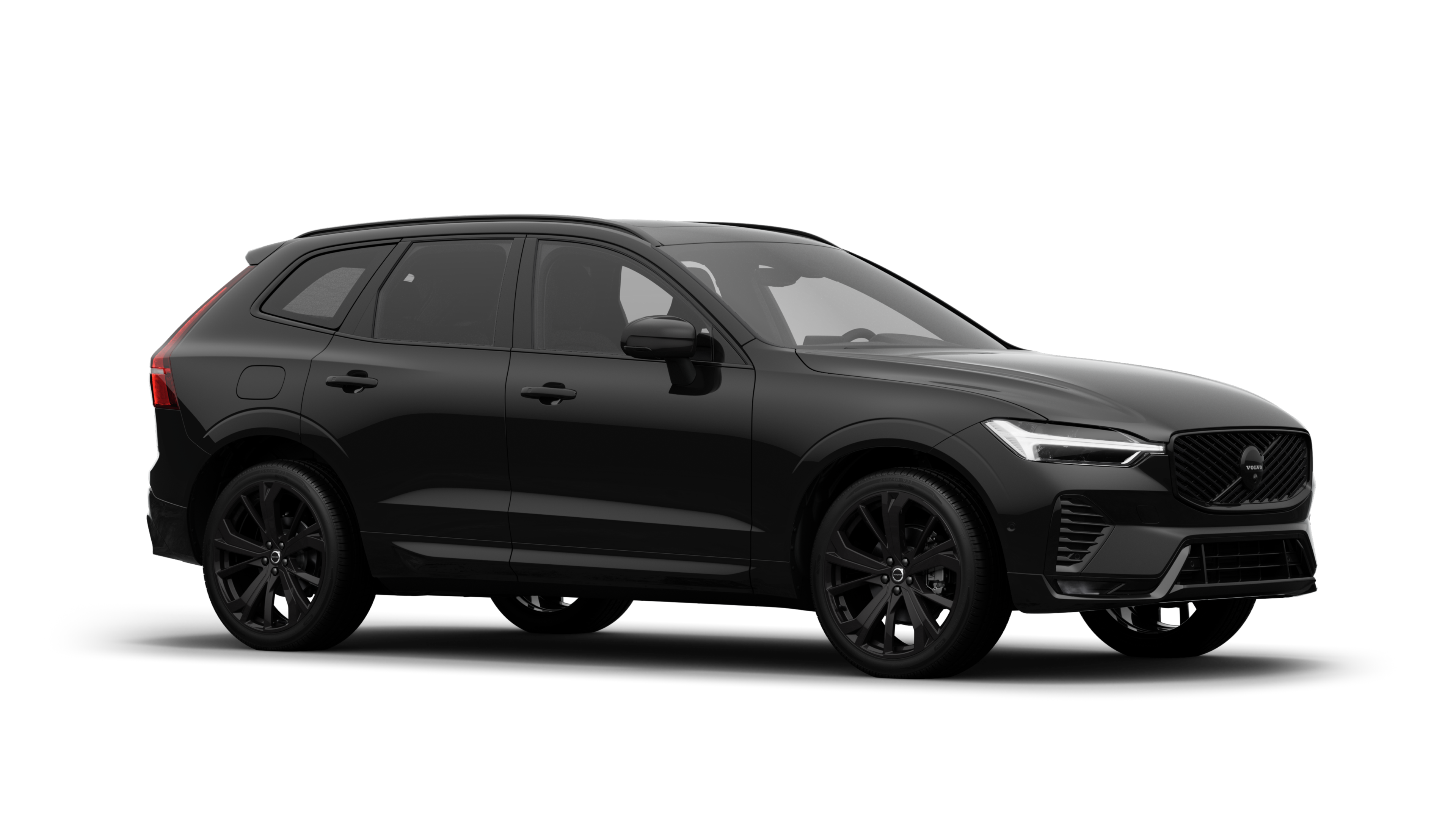 Volvo car exterior, three-quarter view in a plain studio background.