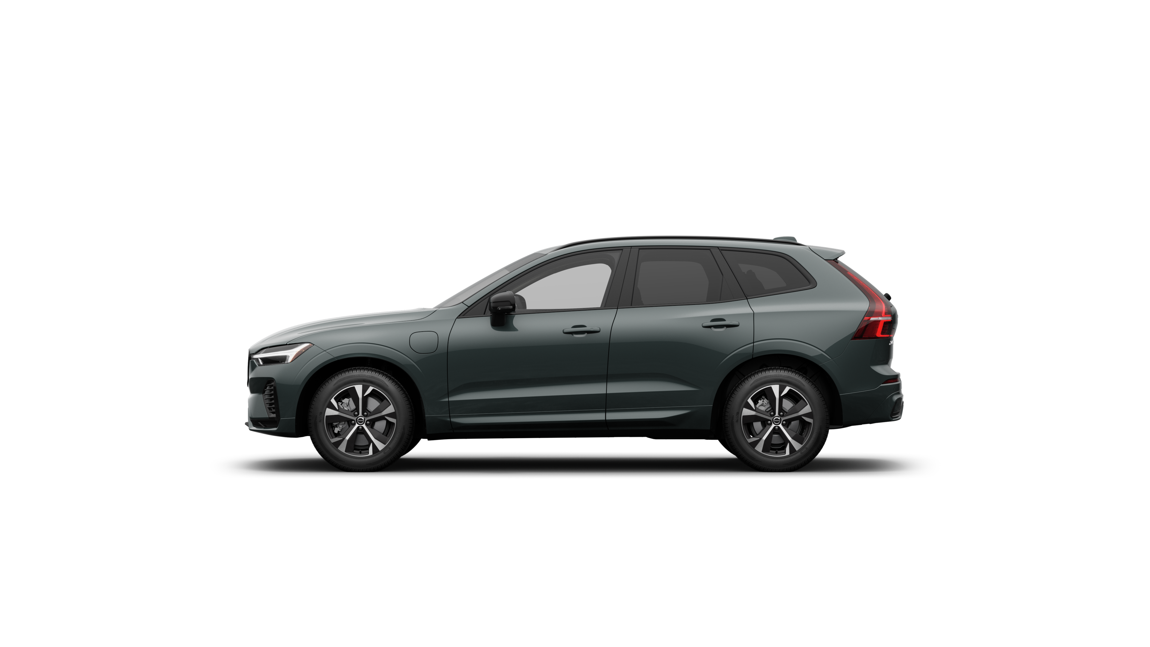 A sideview of a XC60 Plug-in hybrid|#|Gas (mild hybrid)