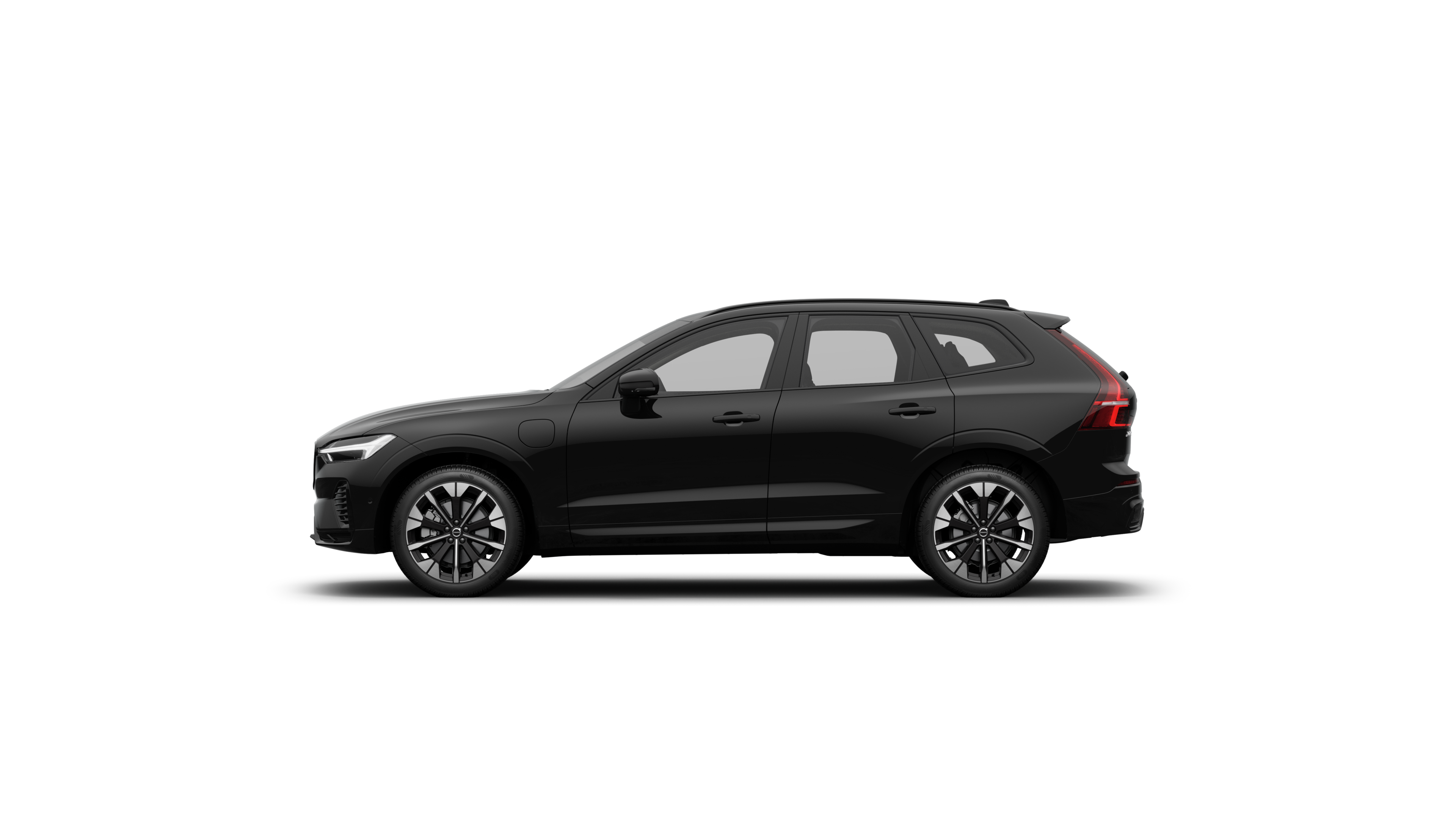 A sideview of a XC60 Plug-in hybrid|#|Mild hybrid
