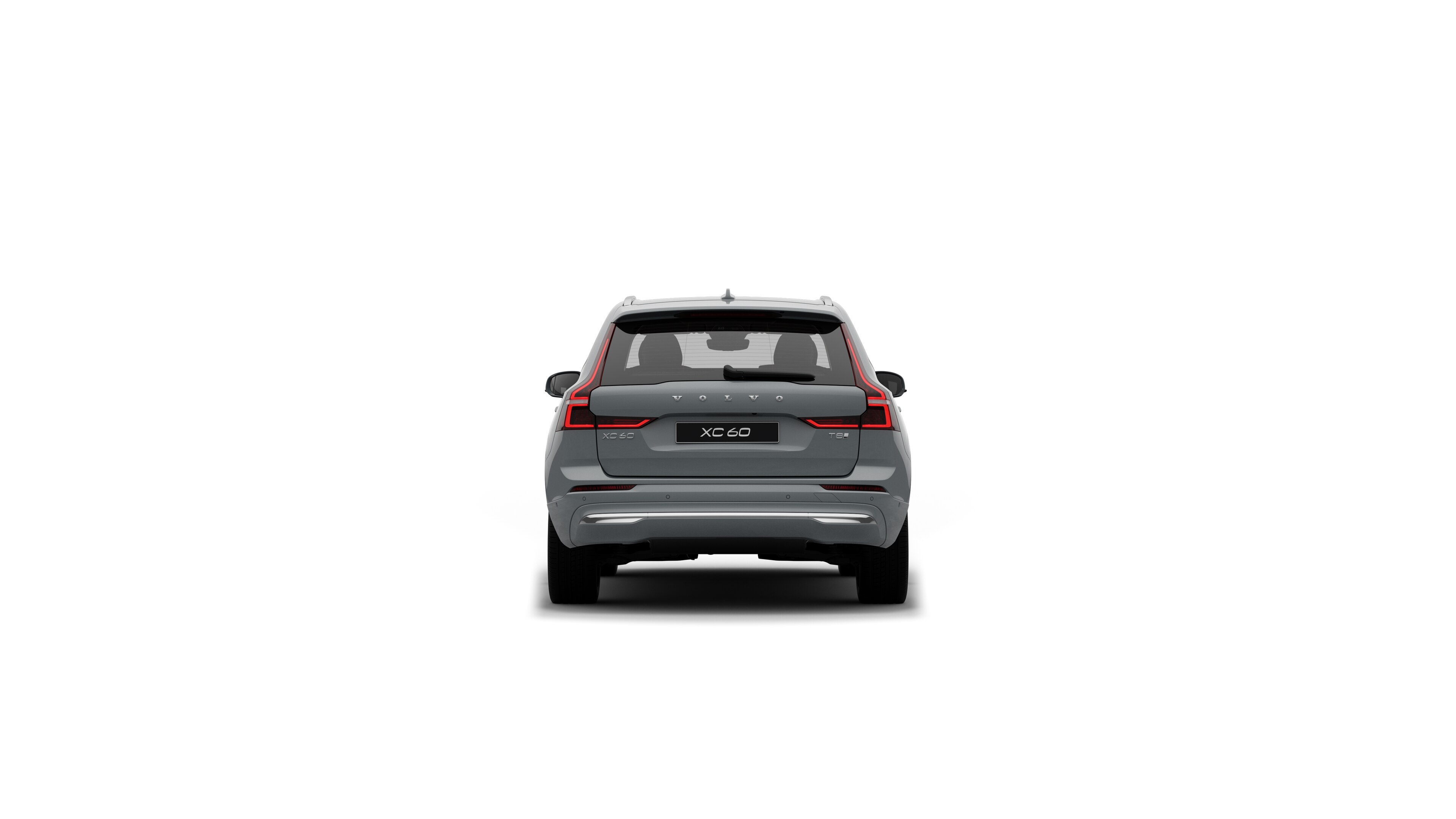 Vue arrière d’une Volvo sur un simple arrière-plan de studio.