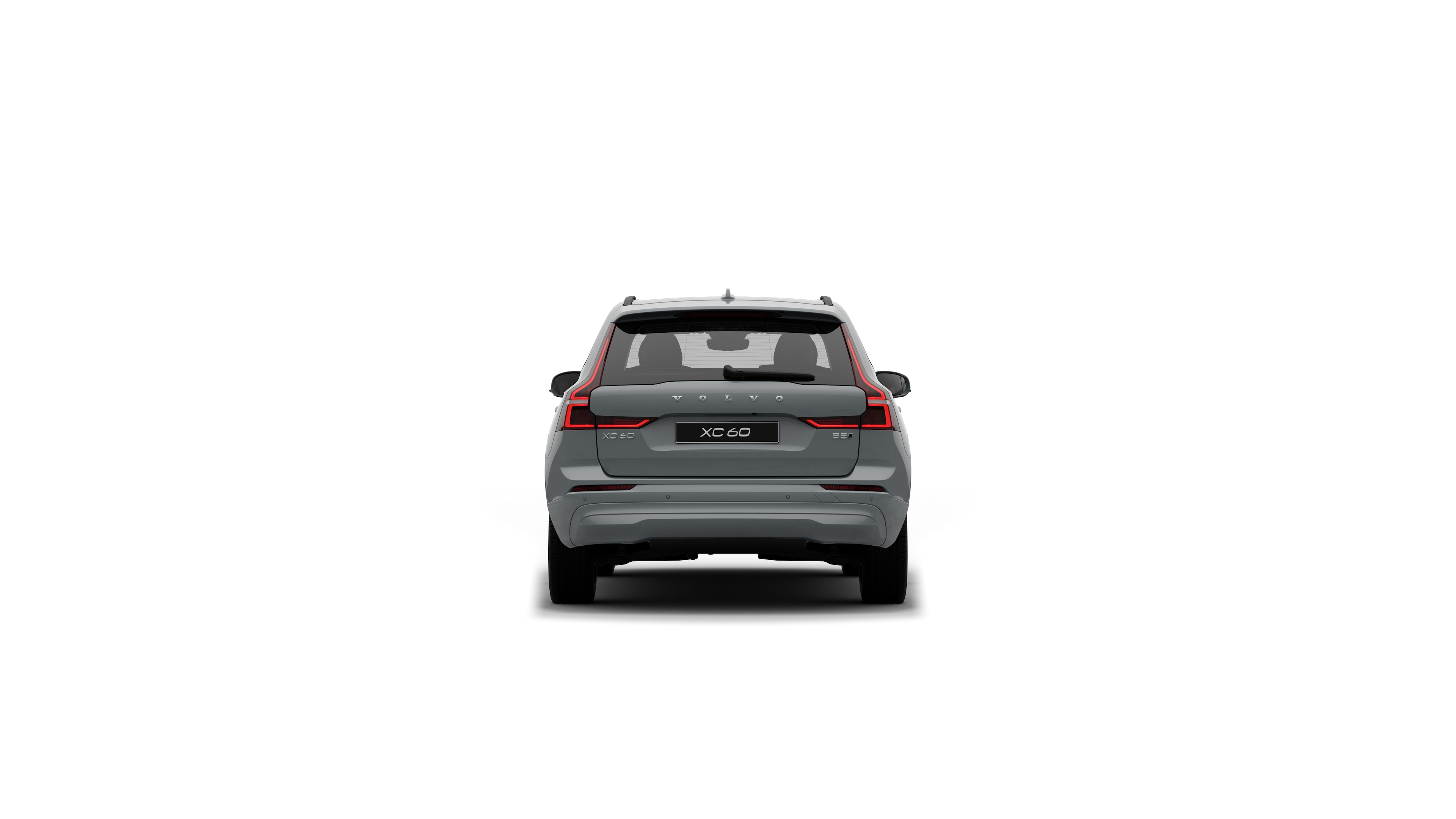 Volvo car rear view in a plain studio background.