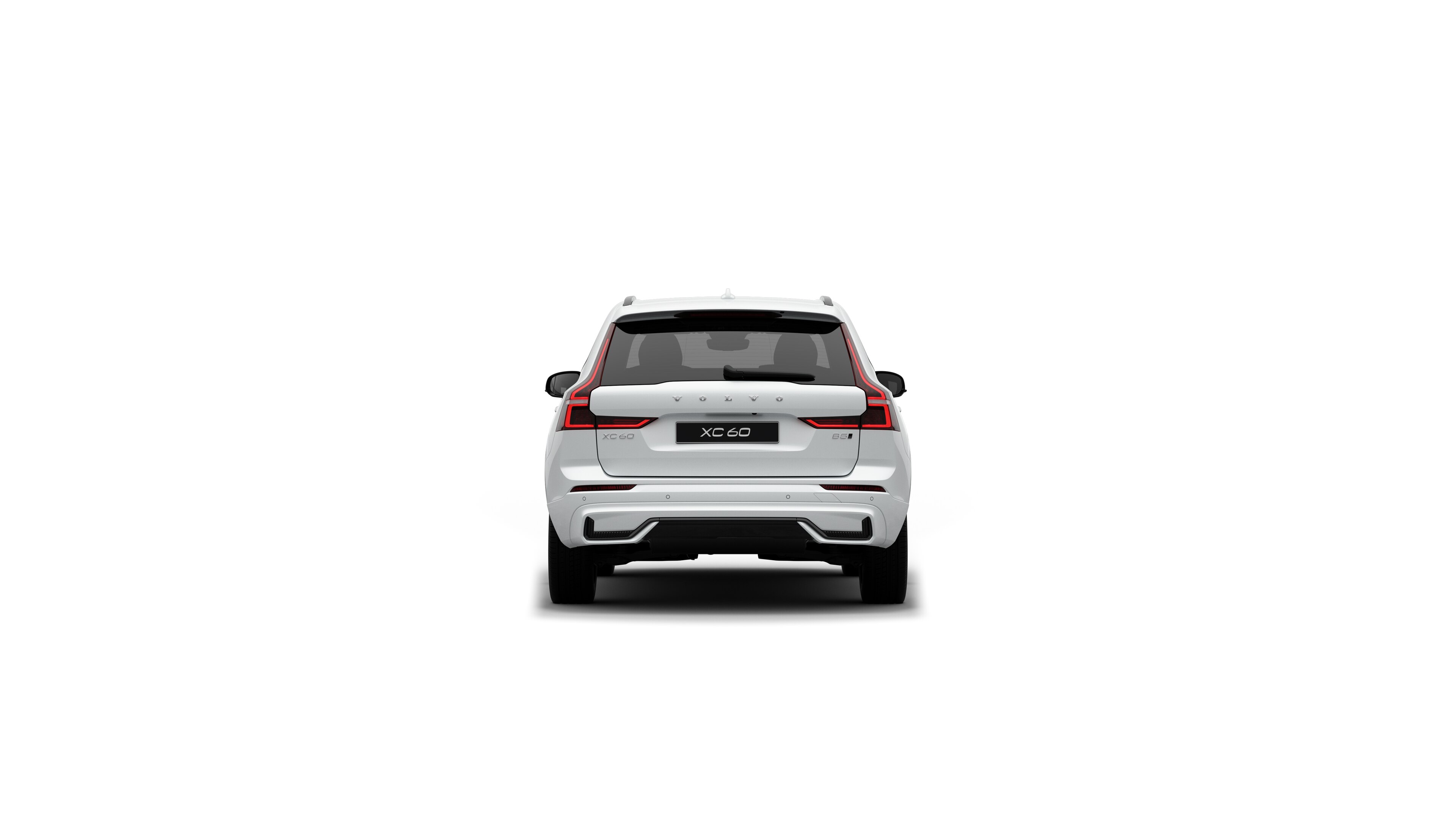 Volvo car rear view in a plain studio background.