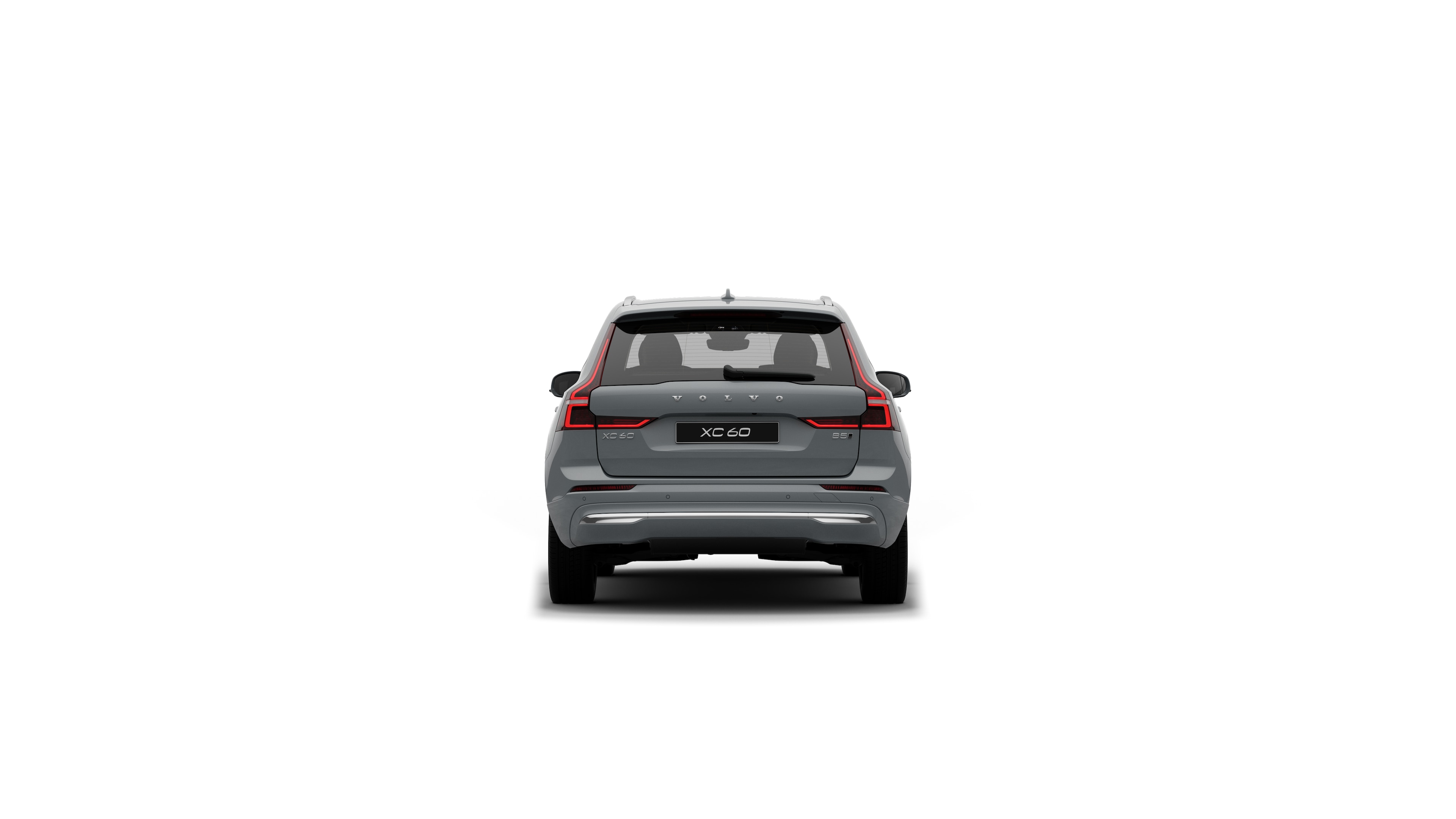 Volvo car rear view in a plain studio background.